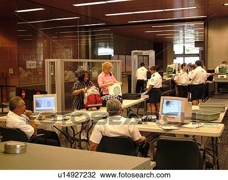 Stock Image -  Honolulu, Oahu, HI, Hawaii, Honolulu International airport, hub, airport security. Fotosearch