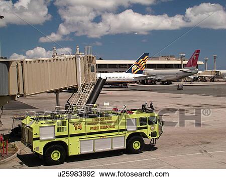 Honolulu, Oahu, HI, Hawaii, Honolulu International Airport, yellow fire truck View Large Photo Image Stock Image - Honolulu, Oahu, HI, Hawaii, Honolulu International Airport, yellow fire truck. Fotosearch