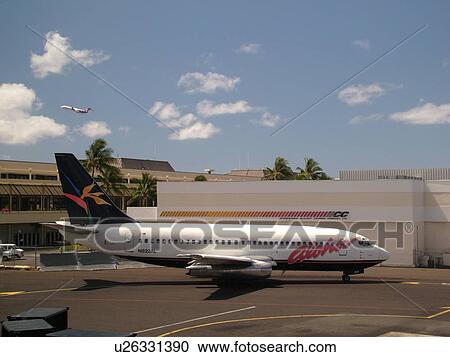 Stock Image -  Honolulu, Oahu, HI, Hawaii, Honolulu International Airport. Fotosearch