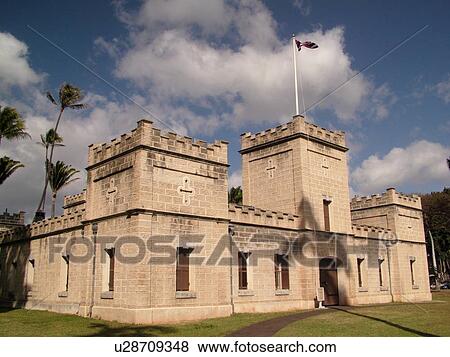 Honolulu, Oahu, HI, Hawaii, Iolani Barracks of the Royal Household Guards, Iolani Palace State Monument View Large Photo Image Stock Photo - Honolulu, Oahu, HI, Hawaii, Iolani Barracks of the Royal Household Guards, Iolani Palace State Monument. Fotosearch