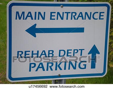 hospital sign, Main Entrance, Rehab Department Parking, View Large Photo Image Stock Image - hospital sign, Main Entrance, Rehab Department Parking, . Fotosearch