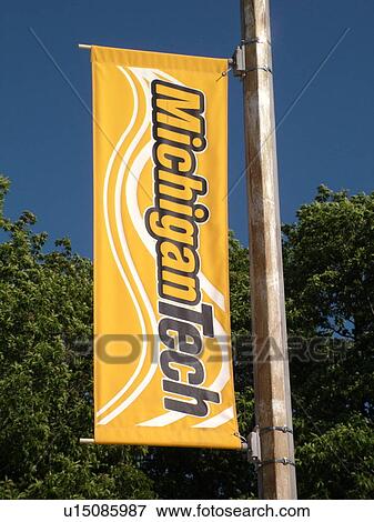 Houghton, MI, Michigan, Michigan Technological University, sign, banner View Large Photo Image Stock Photo - Houghton, MI, Michigan, Michigan Technological University, sign, banner. Fotosearch