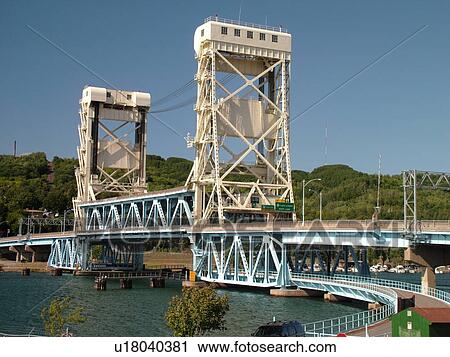 Houghton/Hancock, MI, Michigan, Portage Lift Bridge, Portage Lake View Large Photo Image Stock Image - Houghton/Hancock, MI, Michigan, Portage Lift Bridge, Portage Lake. Fotosearch