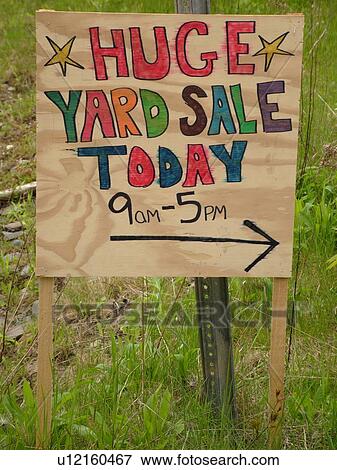 Stock Photo -  Huge Yard Sale sign. Fotosearch