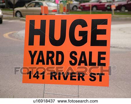 Stock Photo -  Huge Yard Sale sign. Fotosearch