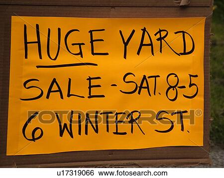 Huge Yard Sale sign View Large Photo Image Stock Photograph - Huge Yard Sale sign. Fotosearch