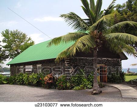 Stock Photo -  Kailua-Kona, Big Island, Island of Hawaii, HI, Hawaii, Living Stone Church. Fotosearch