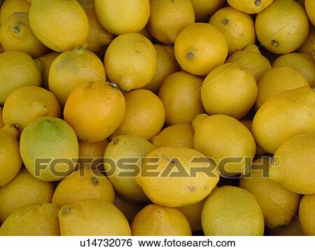 Stock Photograph -  Kailua-Kona, Big Island, Island of Hawaii, HI, Hawaii, farmer's market, citrus fruit, lemons. Fotosearch
