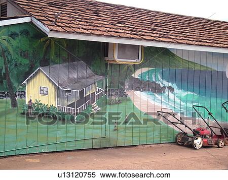 Kaunakakai, Molokai, HI, Hawaii, downtown, wall mural on hardware store View Large Photo Image Stock Photography - Kaunakakai, Molokai, HI, Hawaii, downtown, wall mural on hardware store. Fotosearch