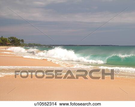 Picture -  La Perouse State Park, Maui, HI, Hawaii, Leeward Coast, Makena Bay, Big Beach. Fotosearch