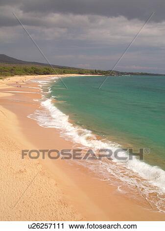 Stock Image -  La Perouse State Park, Maui, HI, Hawaii, Leeward Coast, Makena Bay, Big Beach. Fotosearch