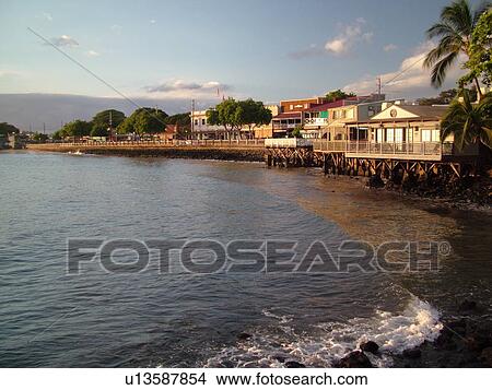 Lahaina, Maui, HI, Hawaii, West Maui, Lahaina Harbor, Front Street, seawall, waterfront View Large Photo Image Picture - Lahaina, Maui, HI, Hawaii, West Maui, Lahaina Harbor, Front Street, seawall, waterfront. Fotosearch