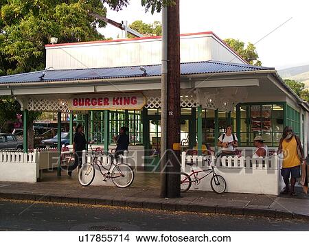 Lahaina, Maui, HI, Hawaii, West Maui, Historic Downtown, Burger King View Large Photo Image Picture - Lahaina, Maui, HI, Hawaii, West Maui, Historic Downtown, Burger King. Fotosearch