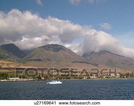 Lahaina, Maui, HI, Hawaii, West Maui, Lahaina Harbor, Auau Channel, West Maui Mountains View Large Photo Image Stock Image - Lahaina, Maui, HI, Hawaii, West Maui, Lahaina Harbor, Auau Channel, West Maui Mountains. Fotosearch