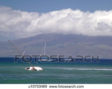 Stock Photo -  Lahaina, Maui, HI, Hawaii, West Maui, Auau Channel. Fotosearch