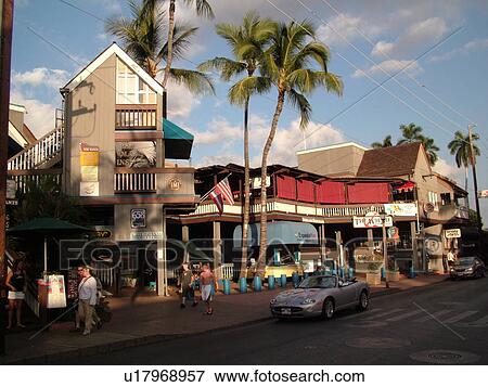 Lahaina, Maui, HI, Hawaii, West Maui, Historic Downtown, Front Street, The Wharf View Large Photo Image Stock Photo - Lahaina, Maui, HI, Hawaii, West Maui, Historic Downtown, Front Street, The Wharf. Fotosearch