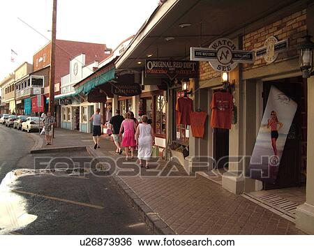 Stock Photograph -  Lahaina, Maui, HI, Hawaii, West Maui, Historic Downtown, Front Street, shops. Fotosearch
