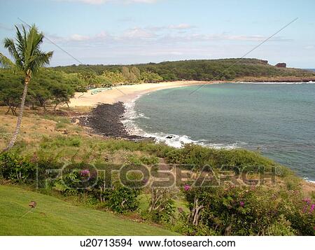 Picture -  Lanai, HI, Hawaii, Hulopoe Bay. Fotosearch