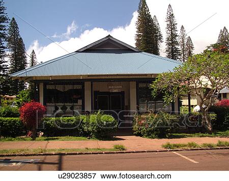 Stock Photo -  Lanai, HI, Hawaii, Lanai City, Blue Ginger CafT. Fotosearch
