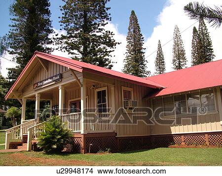Lanai, HI, Hawaii, Lanai City, First Hawaiian Bank View Large Photo Image Picture - Lanai, HI, Hawaii, Lanai City, First Hawaiian Bank. Fotosearch