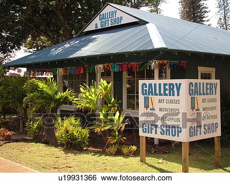 Lanai, HI, Hawaii, Lanai City, Gallery & Gift Shop, Art Center View Large Photo Image Stock Photograph - Lanai, HI, Hawaii, Lanai City, Gallery & Gift Shop, Art Center. Fotosearch