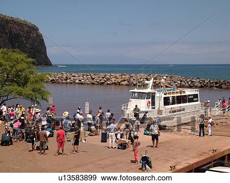 Lanai, HI, Hawaii, Lanai Island, Manele Harbor, Ferry Terminal View Large Photo Image Stock Photo - Lanai, HI, Hawaii, Lanai Island, Manele Harbor, Ferry Terminal. Fotosearch