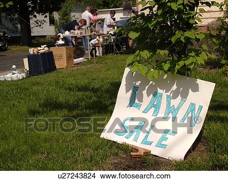 Picture -  Lawn Sale sign. Fotosearch