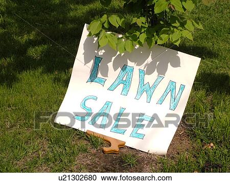 Stock Image -  Lawn Sale sign. Fotosearch