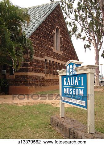 Stock Image -  Lihue, Kauai, HI, Hawaii, East Shore, Kauai Museum, Edith King Wilcox Museum Gift Shop. Fotosearch