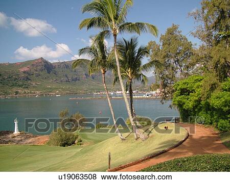 Stock Photo -  Lihue, Kauai, HI, Hawaii, East Shore, Kauai Marriott Resort & Golf Course. Fotosearch
