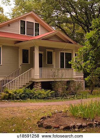 Stock Photo -  Little Falls, MN, Minnesota, Charles A Lindbergh Historic Site, State Park, Boyhood Home. Fotosearch