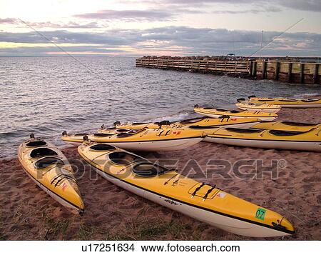 Little Sandy Bay, WI, Wisconsin, Lake Superior, kayaks, beach View Large Photo Image Picture - Little Sandy Bay, WI, Wisconsin, Lake Superior, kayaks, beach. Fotosearch