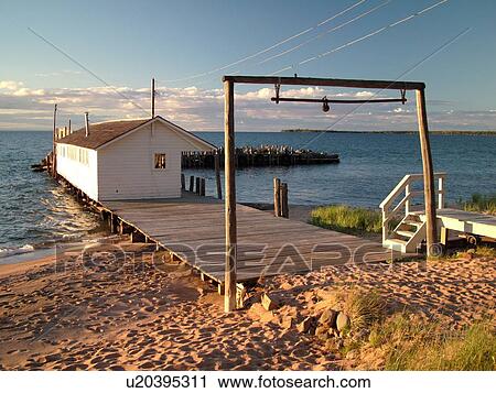Stock Image -  Little Sandy Bay, WI, Wisconsin, Lake Superior. Fotosearch