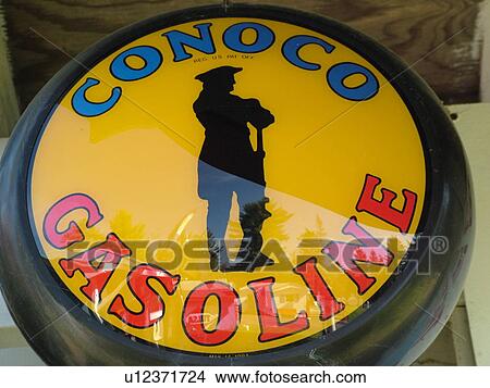 Picture -  Littletown, NH, New Hampshire, Antique Gas Station Signs. Fotosearch