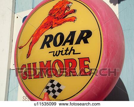 Stock Photo -  Littletown, NH, New Hampshire, Antique Gas Station Signs, fuel companies. Fotosearch