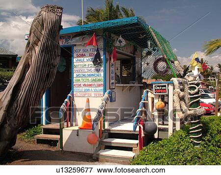 Stock Photo -  Maalaea, Maui, HI, Hawaii, Maalaea Bay, Maalaea Small Boat Harbor, information kiosk, booth, marina. Fotosearch