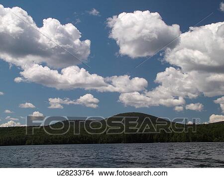 Marshfield, VT, Vermont, Marshfield Dam, Mollys Falls Pond, Cumulus Clouds, blue sky View Large Photo Image Picture - Marshfield, VT, Vermont, Marshfield Dam, Mollys Falls Pond, Cumulus Clouds, blue sky. Fotosearch