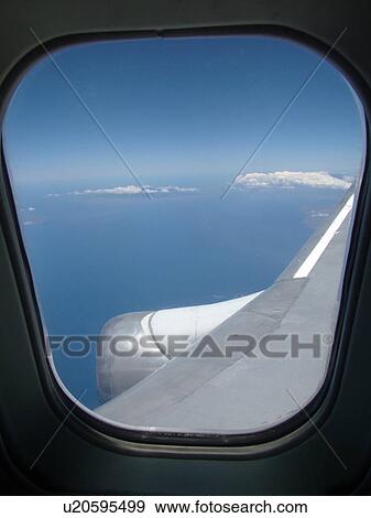 Stock Photo -  Maui, HI, Hawaii, aerial, view from plane's window. Fotosearch