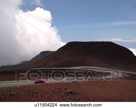 Picture -  Maui, HI, Hawaii, Haleakala National Park, Puulaula Summit (10, 023 ft. ), volcano. Fotosearch