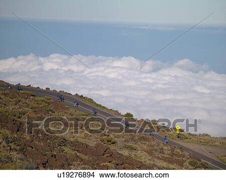 Maui, HI, Hawaii, Haleakala National Park, Haleakala Crater Road, bike down a volcano View Large Photo Image Picture - Maui, HI, Hawaii, Haleakala National Park, Haleakala Crater Road, bike down a volcano. Fotosearch