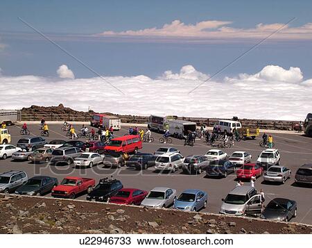 Maui, HI, Hawaii, Haleakala National Park, Haleakala Visitor Center Overlook, parking lot View Large Photo Image Stock Image - Maui, HI, Hawaii, Haleakala National Park, Haleakala Visitor Center Overlook, parking lot. Fotosearch