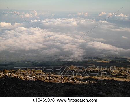 Stock Photo -  Maui, HI, Hawaii, Haleakala National Park, view from Summit. Fotosearch
