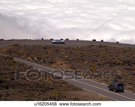 Maui, HI, Hawaii, Haleakala National Park, volcano, Haleakala Crater Road View Large Photo Image Stock Photo - Maui, HI, Hawaii, Haleakala National Park, volcano, Haleakala Crater Road. Fotosearch