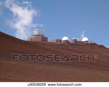Stock Photo -  Maui, HI, Hawaii, Haleakala National Park, Haleakala Observatories, volcano. Fotosearch