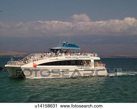 Stock Image -  Maui, HI, Hawaii, Maalaea Bay, excursion, sightseeing tour boat, charter. Fotosearch