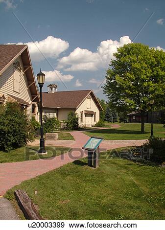 Stock Photo -  Midland, MI, Michigan, Herbert H. Dow Historical Museum, Bradley House Museum & Carriage House. Fotosearch
