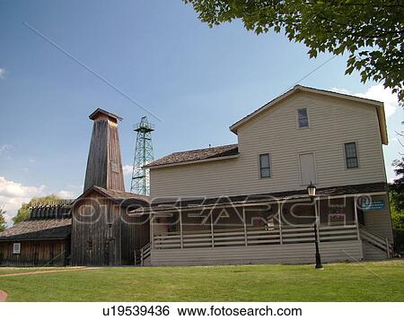Stock Photograph -  Midland, MI, Michigan, Herbert H. Dow Historical Museum, Bradley House Museum & Carriage House. Fotosearch