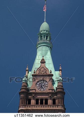 Milwaukee, WI, Wisconsin, Downtown, City Hall, 1895 Flemish Renaissance style, clock tower View Large Photo Image Stock Image - Milwaukee, WI, Wisconsin, Downtown, City Hall, 1895 Flemish Renaissance style, clock tower. Fotosearch