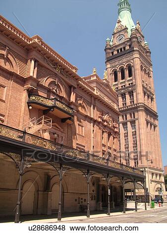 Milwaukee, WI, Wisconsin, Downtown, Pabst Theater (Victorian Baroque style), City Hall (1895 Flemish Renaissance style) View Large Photo Image Stock Photo - Milwaukee, WI, Wisconsin, Downtown, Pabst Theater (Victorian Baroque style), City Hall (1895 Flemish Renaissance style). Fotosearch