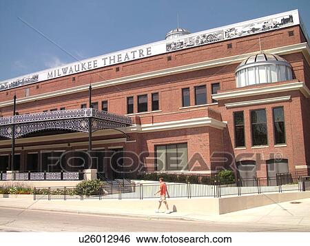 Stock Photograph -  Milwaukee, WI, Wisconsin, Downtown, Milwaukee Theatre. Fotosearch